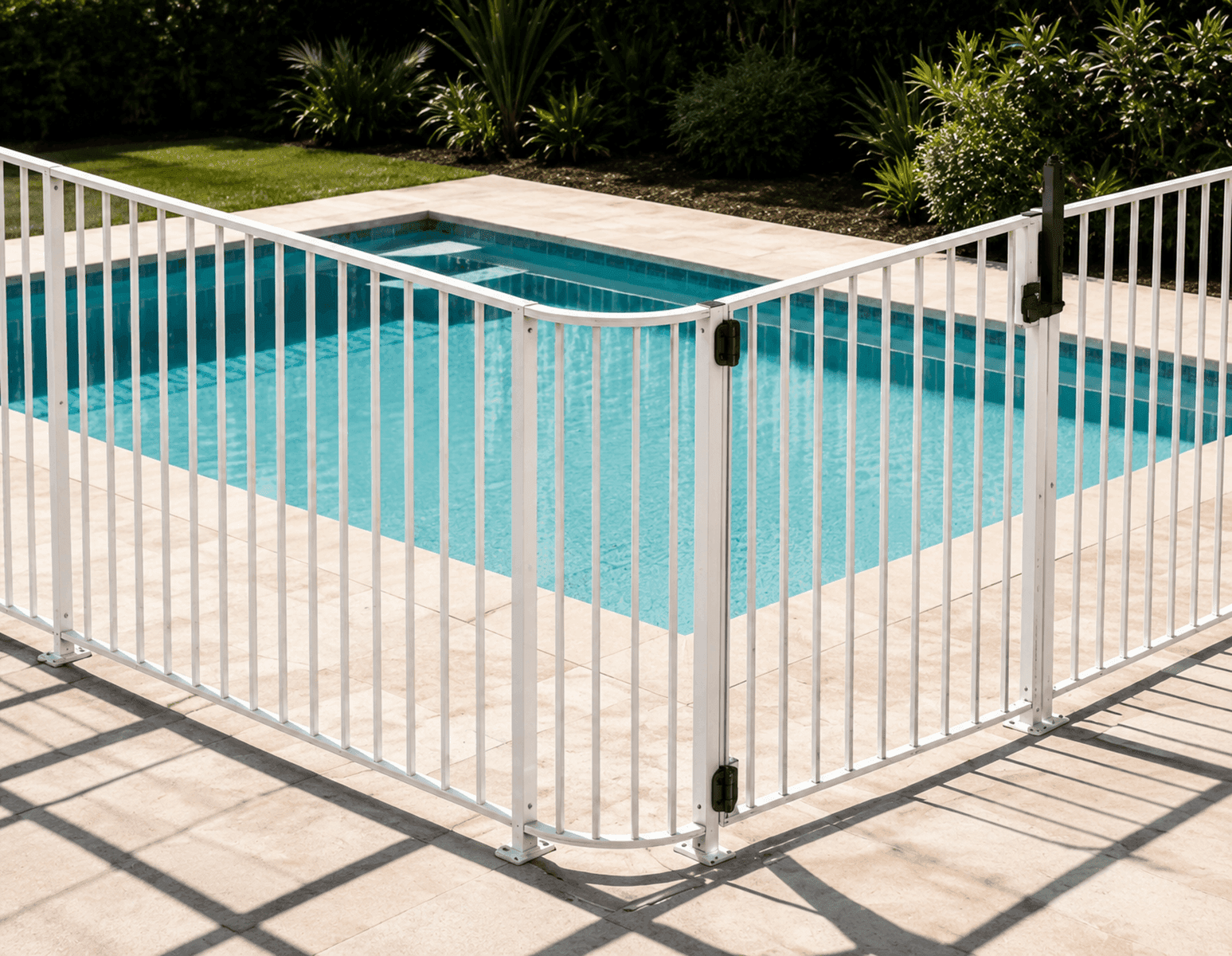 Slimline corner panel and gate detail