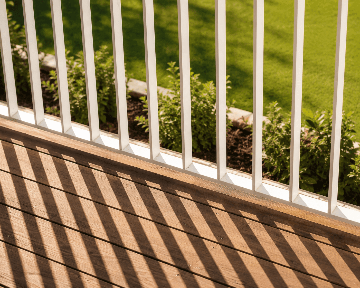 White Slimline balcony balustrade in East Perth
